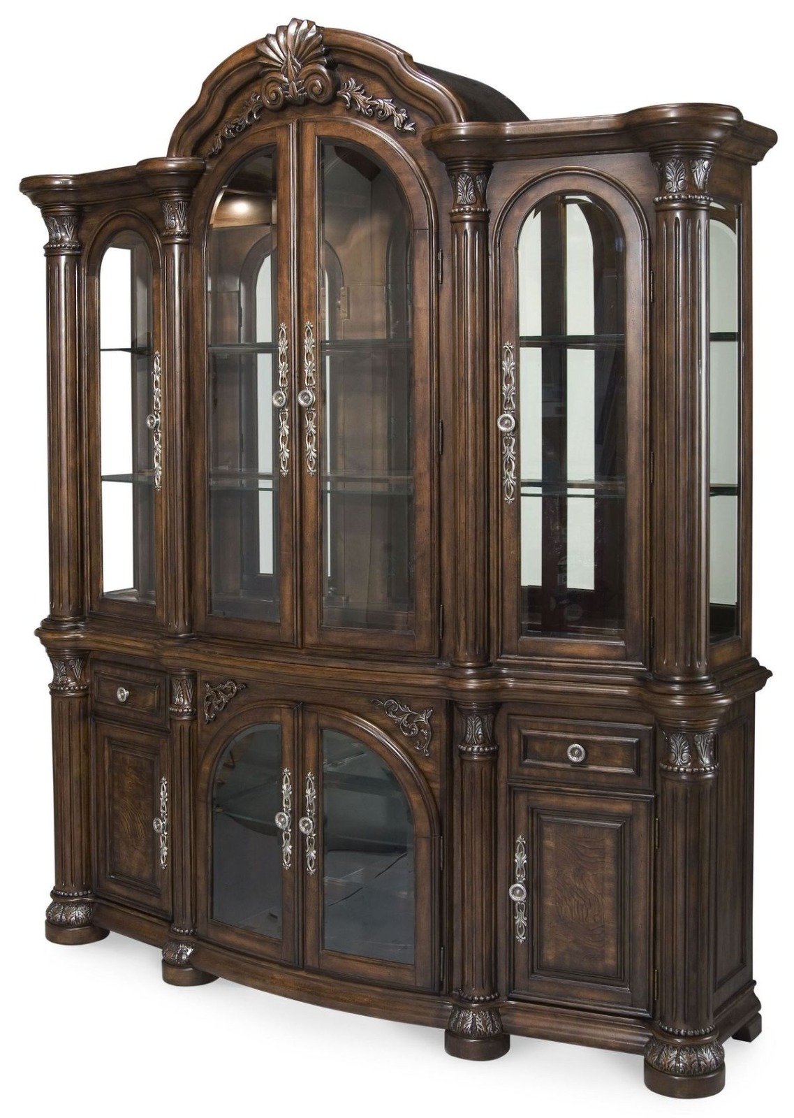 NS007 Carved Wooden crockery Almirah — Designed Carved Wooden Crockery Almirahs by NS Furniture Saharanpur