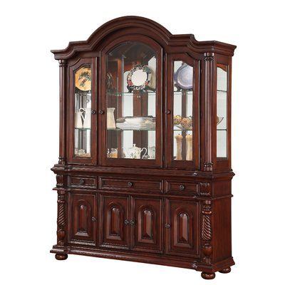 NS032 Carved Wooden crockery Almirah — Designed Carved Wooden Crockery Almirahs by NS Furniture Saharanpur